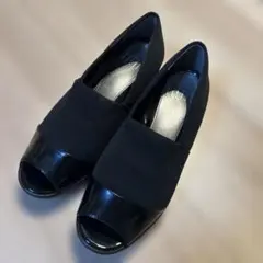 美品　fitfit 厚底ニットオープントゥ 23.5cm サンダル