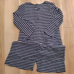 ベルメゾン　マタニティパジャマ　ネイビー×ホワイト　ボーダー　M〜Ｌサイズ