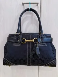 極美品✨COACH シグネチャー ハンドバッグ ブラック