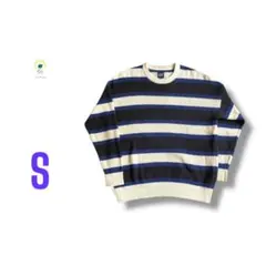 【各種割引】GAP オーバーサイズ ボーダー コットン ニット セーター S