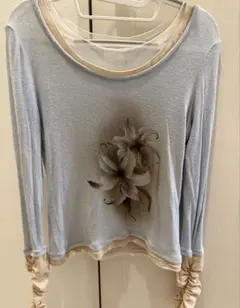 sculptor triple lace layered tee ivory - メルカリ