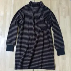 【美品】スタジオクリップ　ボーダーチュニックカットプルオーバー 長袖