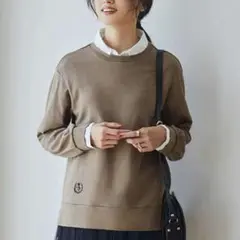 IEDIT　シャツドッキング裏毛プルオーバー　M