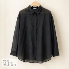COLZA コルザ シアーシャツ ブラック S 長袖 ハニーズ