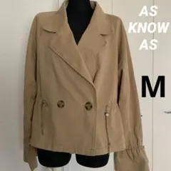 AS KNOW AS ベージュ ダブルブレスト ジャケット