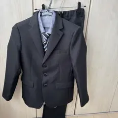 キッズ スーツ 150cm 黒 ストライプ