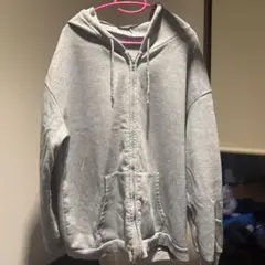 ジップアップパーカー グレー