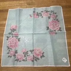 Hanae Mori 花柄 ハンカチ 水色