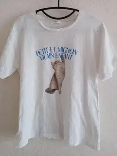 え*り様 猫イラスト Tシャツ 青