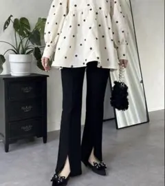 スリット カジュアルパンツ