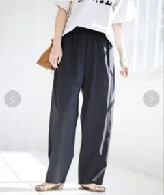 JOURNAL STANDARD ナイロンストレッチワイドパンツ　ブラック　36