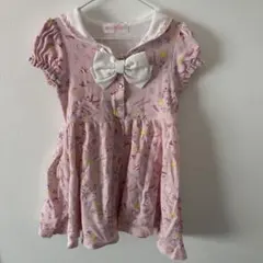 メゾピアノ　マリン柄セーラーワンピース