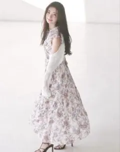 【新品タグ付】SNIDEL プリーツプリントワンピース