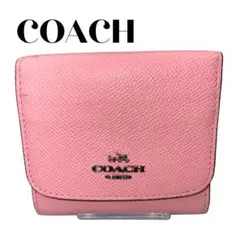 COACH ピンク 三つ折り財布