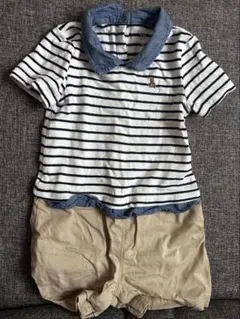 baby GAP ストライプロンパース 18-24ヶ月