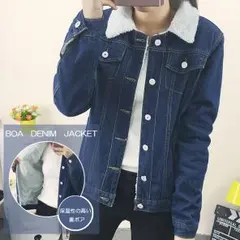 ★期間限定価格★デニム ジャケット ボア　Gジャン　アウター 裏起毛　秋冬