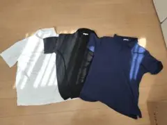 【メンズ】【nissenお腹ゆったりシルエット】半袖ポロシャツ3色セット黒白紺
