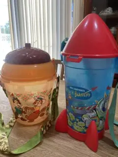 ディズニーランド　ポップコーンバケット　2個セット　レトロ　ストラップ付き