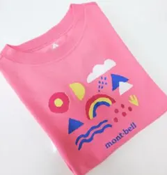 極美品　mont-bell キッズ Tシャツ ピンク　120cmのサムネイル
