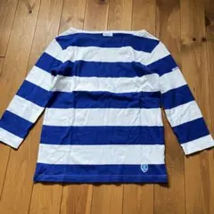 オーシバル　ボートネック　ボーダーカットソー　七分袖　サイズ0
