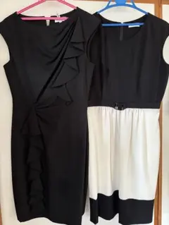 激安　カルバンクライン　ワンピース　2枚セット　 フリル　バイカラー