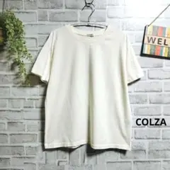コルザ 半袖tシャツ カットソー 無地 白tシャツ クールネック 大人可愛い M