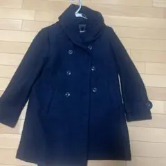 HusHushダークブルー ダブルブレストコート
