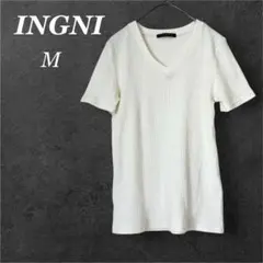 INGNI イング 半袖 トップス リブ素材 ホワイト M 春夏
