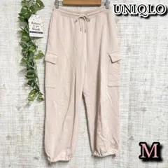 【UNIQLO】ユニクロ　パンツ　M　カーゴ　カジュアル　ライトピンク