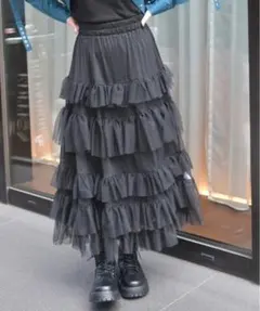 ペチ付フリルチュールスカート