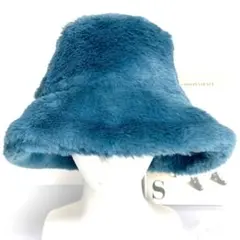 【新品未使用】バケットハット ボア ブルー