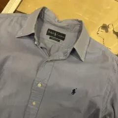 BIG ラルフローレン　ボタンダウンシャツ　ポニー刺繍　XXL相当　ライトブルー