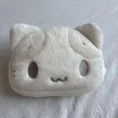 即日配送】マシュマロみたいなふわふわにゃんこ ポーチ（しろふわ雲で