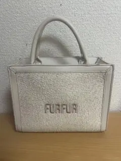 FURFUR ツイードロゴトートバッグ