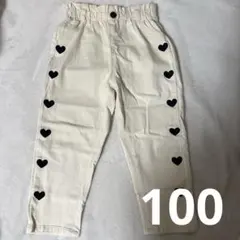 ハート刺繍ハイウエストパンツ