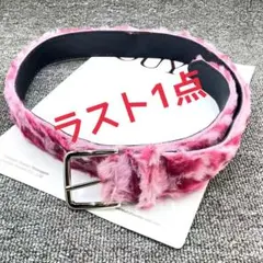 leopard fur belt ピンクファーベルト レオパード afb y2k