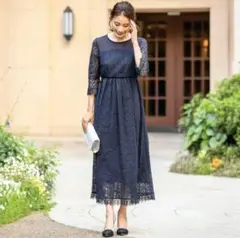 美品 結婚式 ロングワンピース ドレス XL 2L 大きい ゆったり
