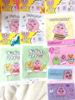おぱんちゅうさぎ ソフト巾着 フィルムチャック袋 ファスナーケース 7つセット