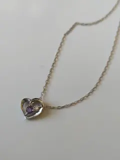 Canal 4℃ K10WG　ハート型ペンダントネックレス