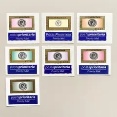 外国切手7枚（イタリア：優先郵便切手）