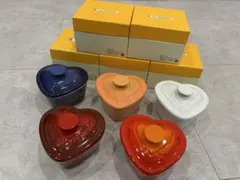 【LE CREUSET】 ハート型 ラムカンダムール　5個セット　レアカラーありのサムネイル