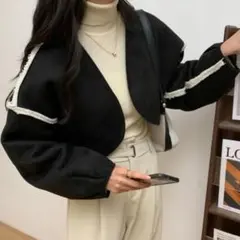 リバーシブル ボア ショート ブルゾン