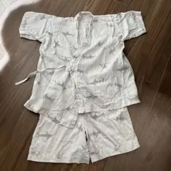 ジェラートピケ　甚平　サメ　110-130