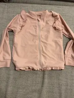 フリル付きピンクラッシュガード 120cm