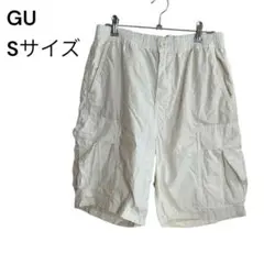 GU ジーユー. ワイドカーゴハーフパンツ オフホワイト　Sサイズ
