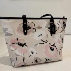 COACH フラワープリント トートバッグ