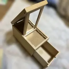 木製小物収納ボックス コルク蓋付き アクセサリーやメイク道具入れにも