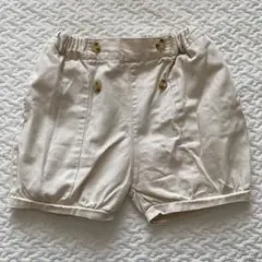 【カワイイ】110cm tete a tete ホワイトデニム ショートパンツ