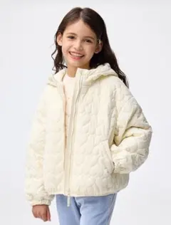 GU GIRLSウォームパデッドハートキルティングブルゾン