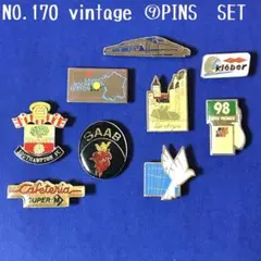 NO.170 ピンバッジ　used　ヴィンテージ　9個まとめ売り　ピンズ